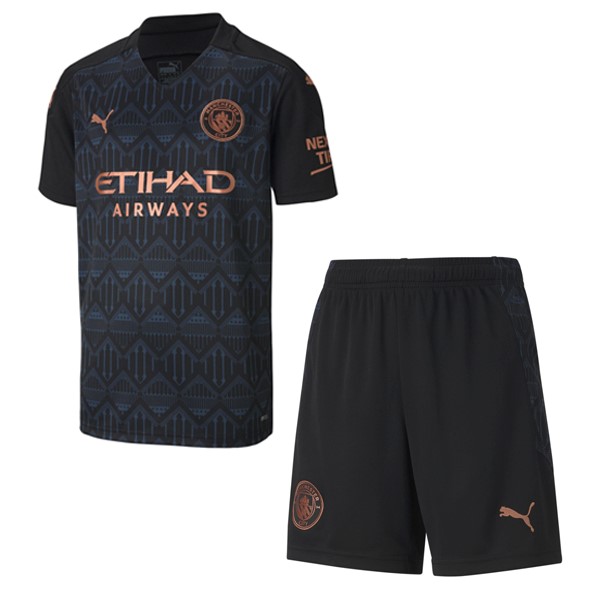 Maillot Football Manchester City Exterieur Enfant 2020-21 Noir